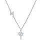 BUY ONE GET ONE FREE | Cross & Crown Initial Necklace Stainless Steel