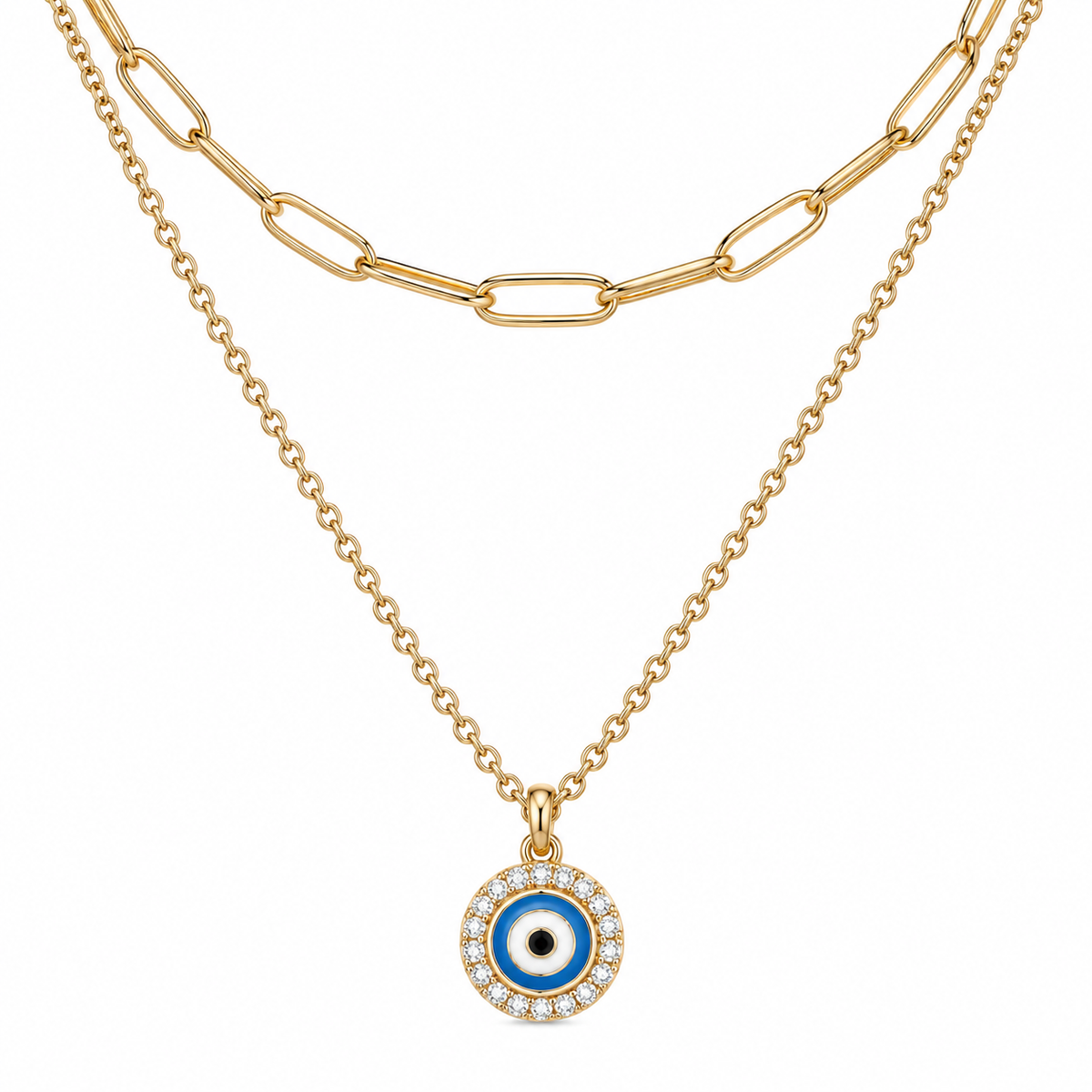 Evil Eye Layered Necklace