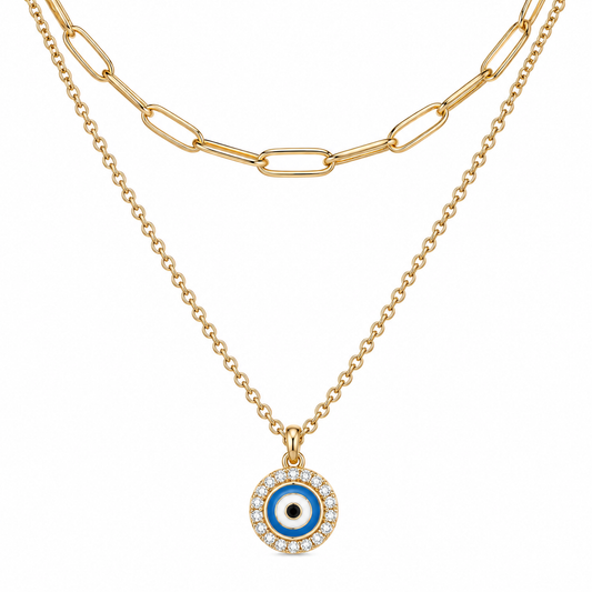 Evil Eye Layered Necklace