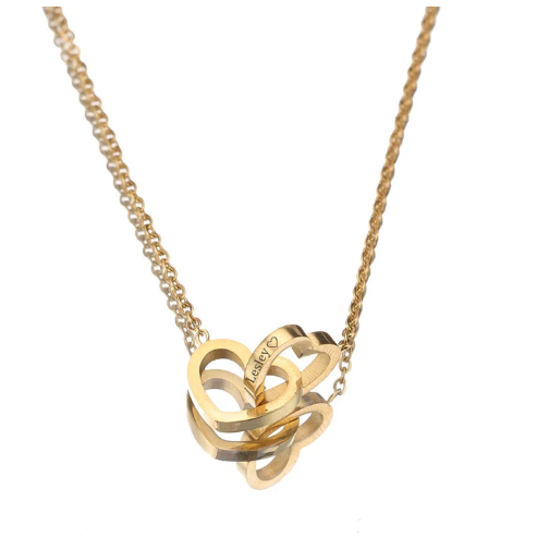 ETERNAL ROSE BOX - W/ENGRAVED NECKLACE AND REAL ROSE